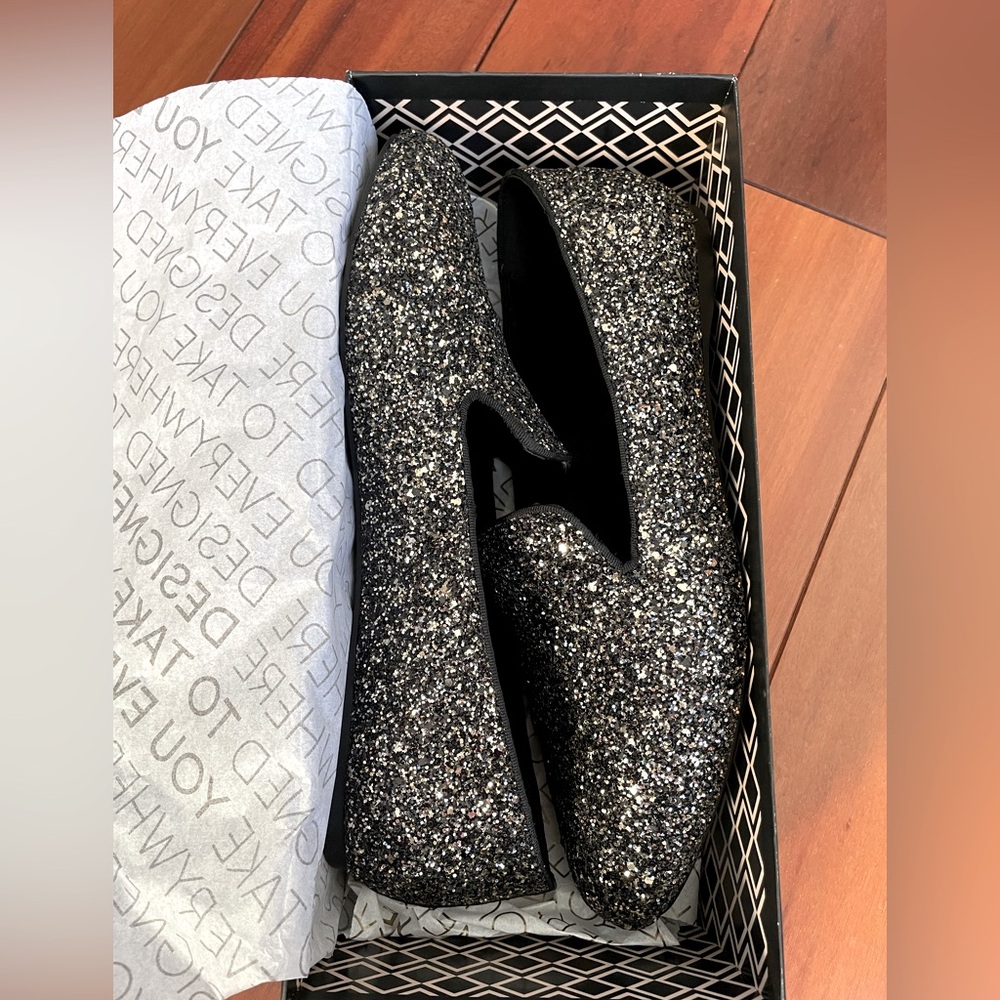 BIRDIES STARLING loafers. Glitter sparkle. Unworn, new in box. Size 12.